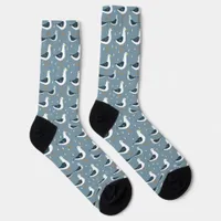 Funny Seagulls in the Rain  Socks