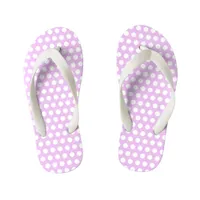 Pink Polka Dots Kid's Flip Flops