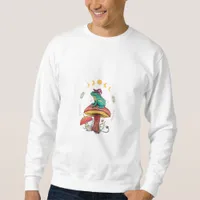 Cottagecore Aesthetic Goblincore Frog Wizard On Mu Sweatshirt