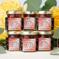 Elegant 35th Coral Wedding Anniversary Celebration Honey Jar Favors