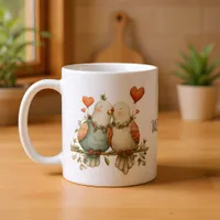 Happy Valentine's Day Charming Love Birds Coffee Mug