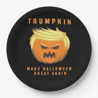 Trumpkin Make Halloween Great Again Fitted Paper Plates