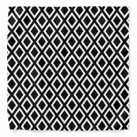 Elegant black and white geometrical pattern bandana