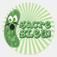 Francois the Cucumber Bold Classic Round Sticker