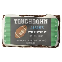 Touch Down Superbowl Boy Football Birthday Brownie