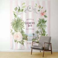 Palm Springs Beach Social Club Bachelorette Tapestry