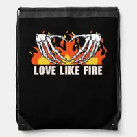 Like Classic - Skeleton Hands Heart  Drawstring Bag
