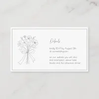 Whimsical Bow RSVP Wedding Website Enclosure Card