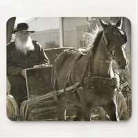 Amish Horse Being Silly With Tongue Stuck Out Mouse Pad