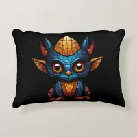 Little cute mosaic creature Accent Pillow