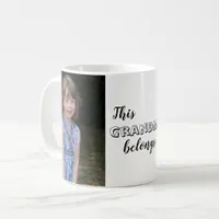 Cute This Grandma Belongs to Custom Photo Coffee Mug