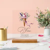 Ice Cream Cone Bridal Shower Acrylic Sign