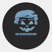 3D Trumpkin Make Halloween Great Again Classic Round Sticker