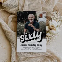 Retro 60th Birthday Invitation | Sixty Birthday 