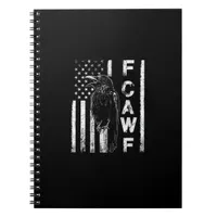 Funny F Caw F Crow With USA Flag Notebook
