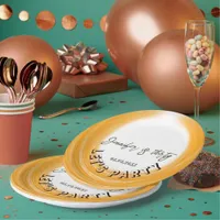 Glam Girly Photo Script 20 30 40 th Birthday Party Paper Plates