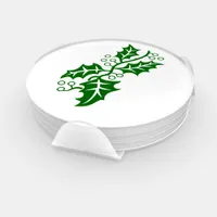 Acrylic Coasters - Holly Leaves with Berries