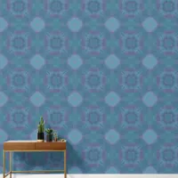 Teal And Purple Pink Watercolor Geometric Pattern Wallpaper