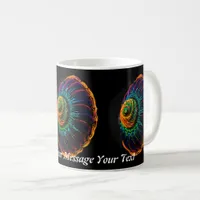 Luminous Spiral: The Neon Shell Oracle Coffee Mug