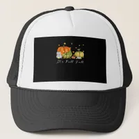 It’s Fall Y’all Halloween Pumpkin Autumn Leaves Th Trucker Hat