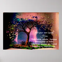 *~* AP81 Artistic Tree Ethereal Calming DIY Quote Poster