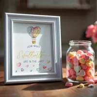 Sweethearts in Jar Baby Shower Game Sign