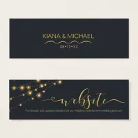 Modern String Lights Wedding Website Gold ID585