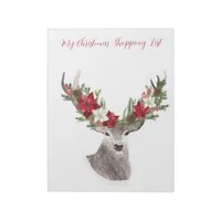 My Christmas Shopping List Festive Deer Notepad