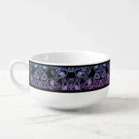 Blue Purple Pink Abstract Soup Mug