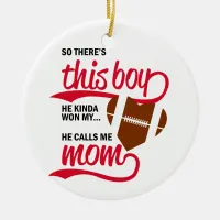 Proud Baseball Mom photo Ceramic Ornament