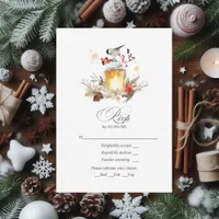 Evergreen Winter Wonderland Pine and Spruce RSVP Card