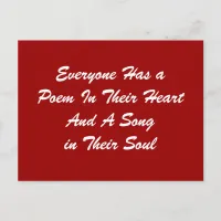 Everyone Has a Poem Postcard