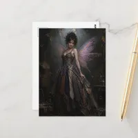Fairy in a Recycled Dress of Mens Ties Postcard