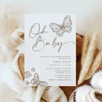 Oh Baby Minimalist Baby Shower Invitation