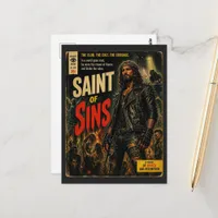 Saint of Sins Faux Book Cover Jesus Postcard