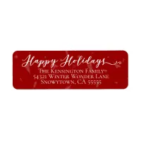 Modern Happy Holidays Pine Script Typography Label