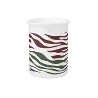 Colorful Zebra Abstract Beverage Pitcher