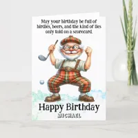 *~* Golf AP94 Senior Fun Humor Man Birthday Card