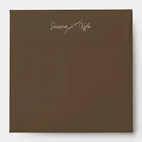 Brown Solid Stationery Colored Envelope