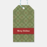 Vintage Christmas Check Gift Tags