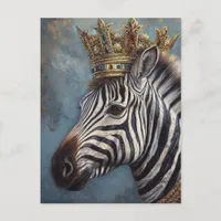 Zebra in a Crown Postcard