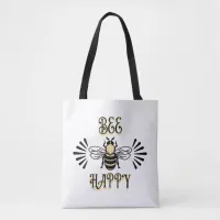 Bee Happy | Vintage Colors Honey Bee Tote Bag