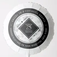 Elegant 75th Diamond Wedding Anniversary Balloon