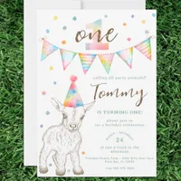 Party Animal 1st Birthday Invite | Goat & Friends 