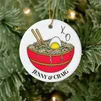 We were Ramen To Be | Funny Christmas Pun   Ceramic Ornament