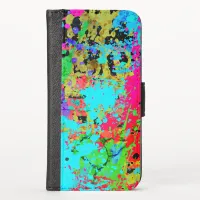 Fun splatter art  iPhone x wallet case