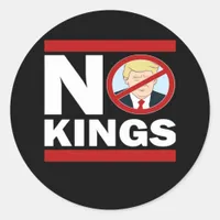 No Kings Anti Classic Minimal Clean Classic Round Sticker