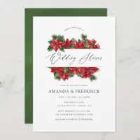 Watercolor Christmas Geometric Wedding Shower Invitation