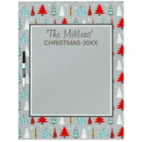 Christmas Tree Pattern Red and Blue ID175 Dry-Erase Board