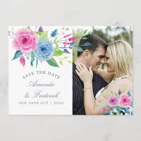Ultra Violet themed Floral Wedding Save the Date